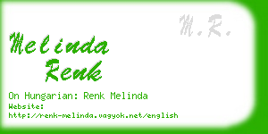 melinda renk business card